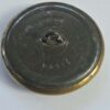 Black Glass with a Brass and Cut Steel Button