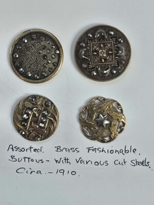 Assorted collection of Various Cut Steel Buttons