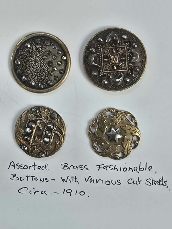 Assorted collection of Various Cut Steel Buttons