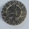8a09058a-2d21-406f-9954-6a6e1686cdc8 Brass 'Fleur de Lys' & Cut Steel Button