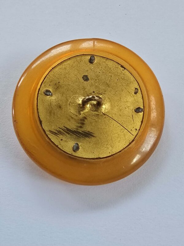 Horn Steel and Glass Button