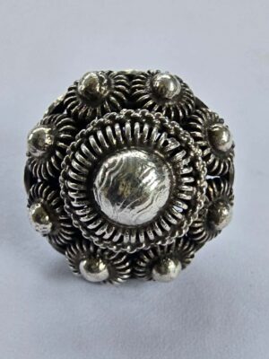 Silver Wirework Button