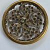 667f31d4-dae4-4176-b985-947ba11f47d9 White Metal & Brass Button